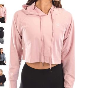 Til you collapse clarity cropped hoodie pink S